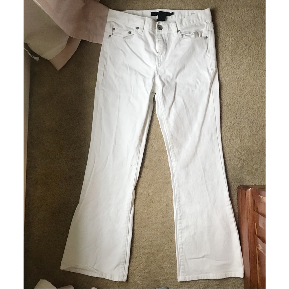 Calvin Klein White Denim Flare Pants